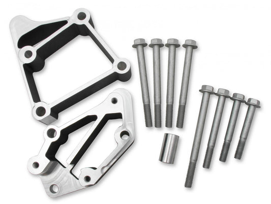 LS Accessory Drive Bracket Installation Kit for Long Alignment Installation Kit, LS Acc Drive Brackets, Use with Long Belt Alignment (alignment Common on Trucks & '10-UP Camaro) Holley