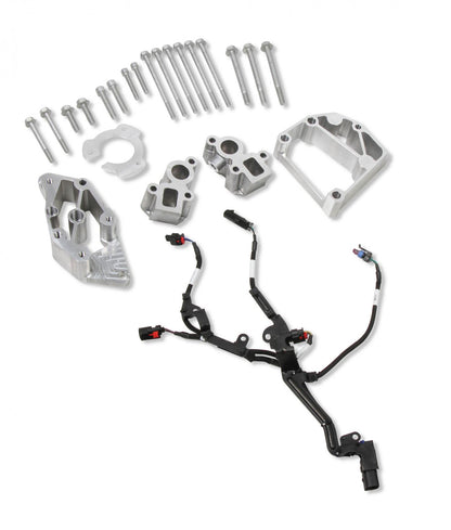 Installation Kit for GM Gen V LT Accessory Drive Installation Kit for GM Gen V LT Accessory Drive Allows Use of High Mount LS Accessory Drive Systems on LT Engine Requires the Use of an LS Water Pump and LT Truck Damper Spacing Holley