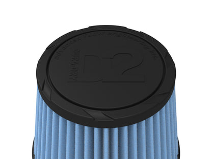 Universal Clamp-On Air Filter w/ D2 Dura-Dry Media 5 Inch F x 6-1/2 Inch B x 4-3/4 Inch T aFe Power-9