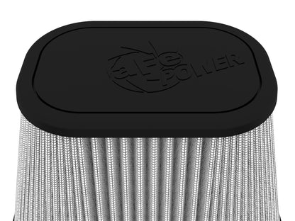 Track Series Intake Replacement Air Filter w/ Pro Dry S Media (6-1/8x4-1/8) Inch F x (9-1/4x7-1/4) Inch B x (6x4) Inch T x 7-1/8 Inch H aFe Power-3