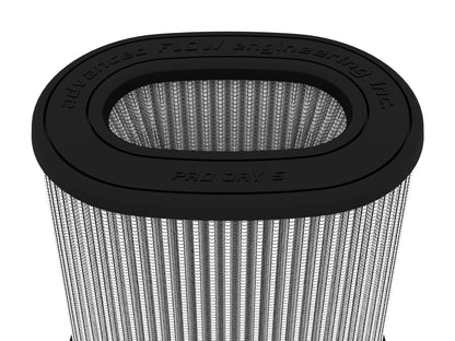 Momentum Intake Replacement Air Filter w/ Pro Dry S Media (6-3/4x4-3/4) Inch F X (8-1/4x6-1/4) Inch B X (7-1/4x5) Inch T (Inverted) X 9 Inch H aFe Power-3