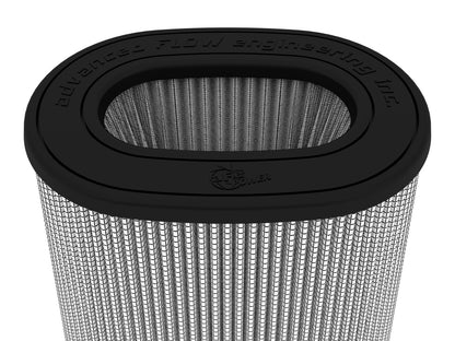 Momentum Intake Replacement Air Filter w/ Pro Dry S Media (6-3/4x4-3/4) Inch F x (8-1/4x6-1/4) Inch B x (7-1/4x5) Inch T (Inverted) x 8-1/2 Inch H aFe Power-3