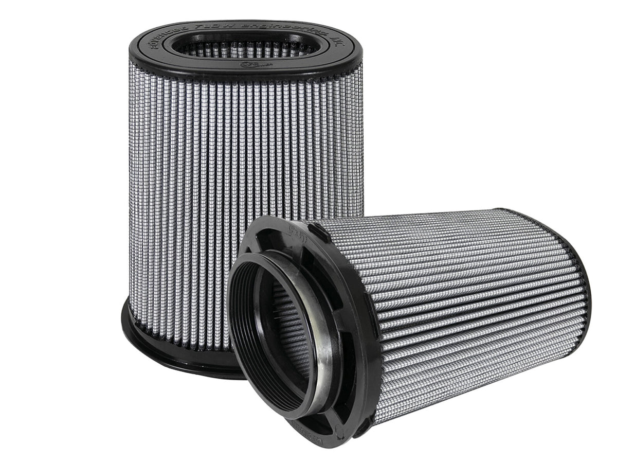 Momentum Intake Replacement Air Filter w/ Pro Dry S Media (Pair) (6 x 4) Inch F x (8-1/4 x 6-1/4) Inch B x (7-1/4 x 5) Inch T (Inverted) x 10 Inch H aFe Power