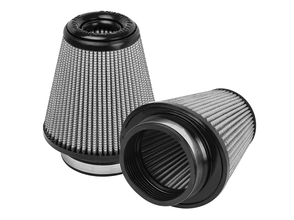 Magnum Force Intake Replacement Air Filter w/ Pro Dry S Media (Pair) 3-1/2 Inch F x (5-3/4x5) Inch B x 3-1/2 Inch T (Inverted) x 6 Inch H aFe Power