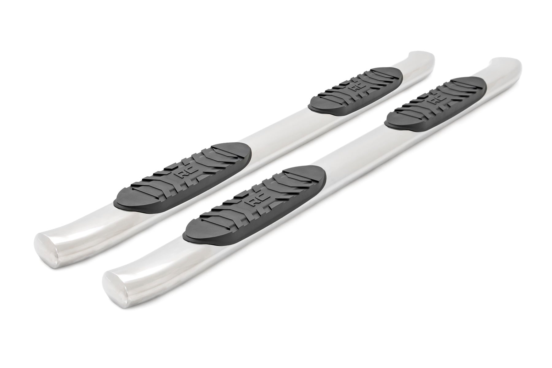 Oval Nerf Steps Stainless Crew Cab DEF Tank Silverado/Sierra 1500/2500HD/3500HD (07-19 & Classic) Rough Country-3