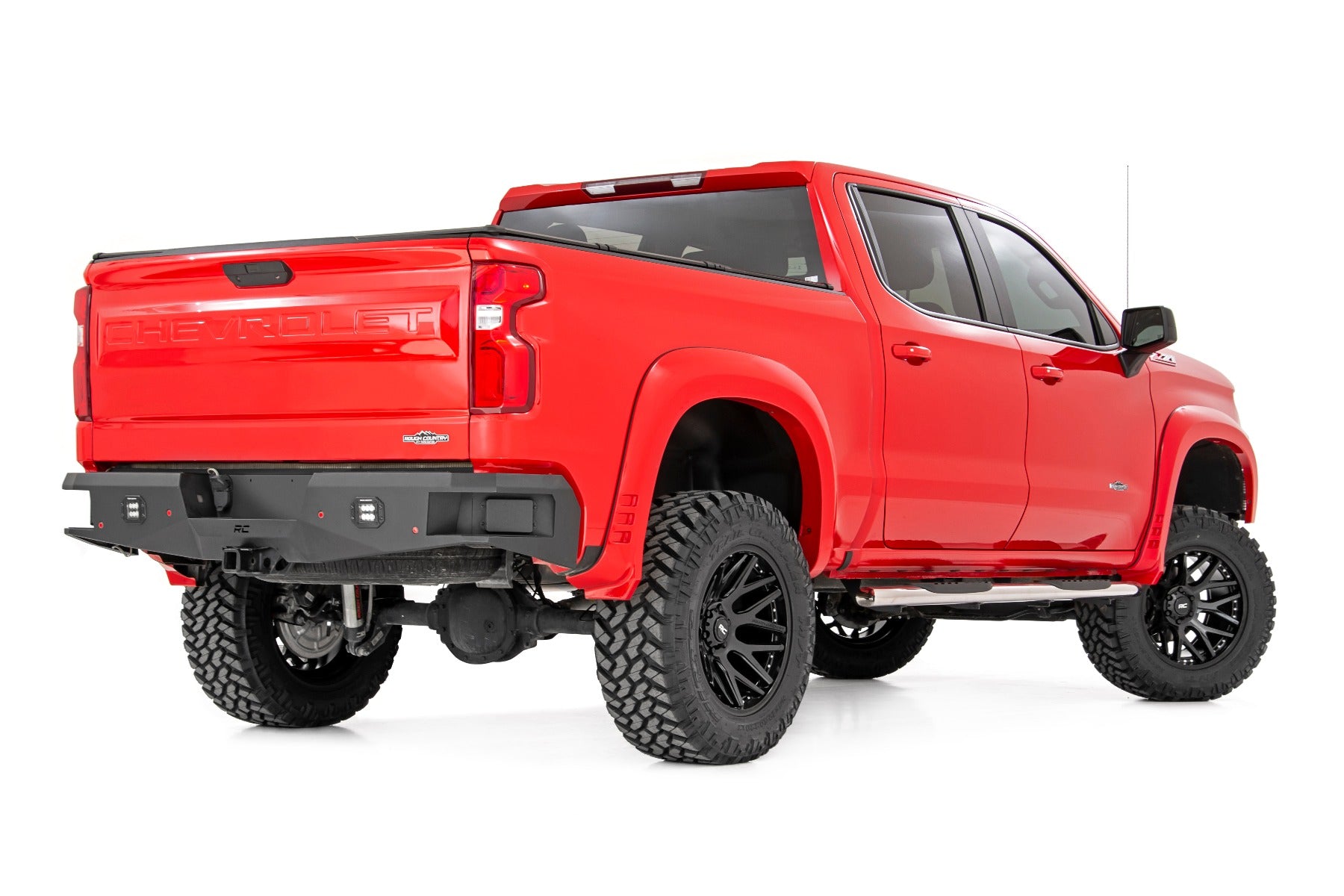 Oval Nerf Steps Stainless Crew Cab Silverado/Sierra 1500/2500HD/3500HD (19-26) Rough Country-1