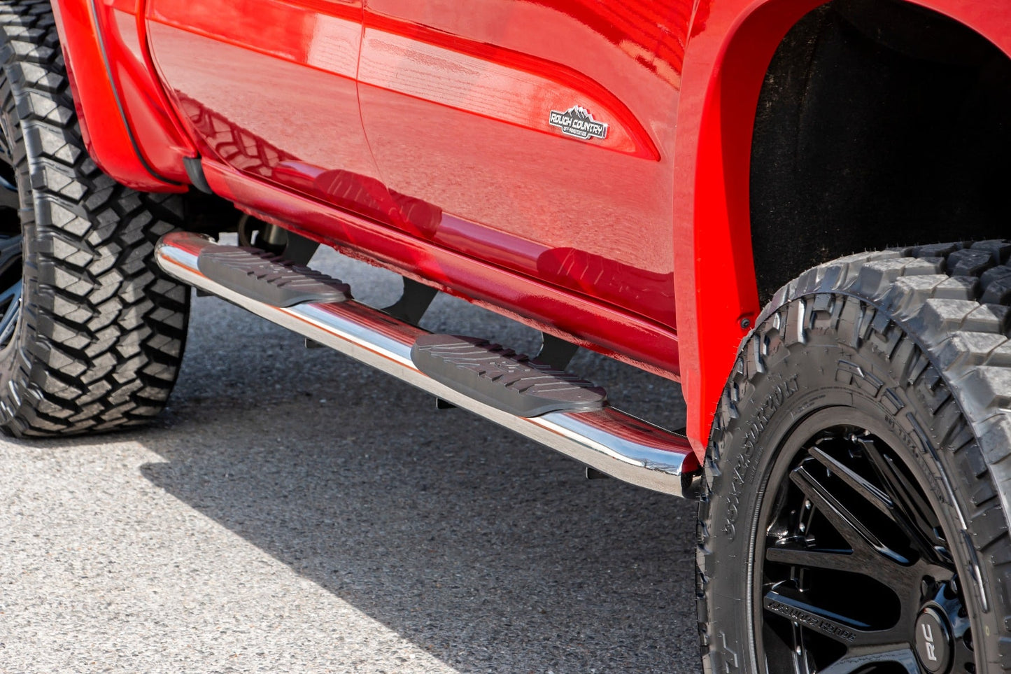 Oval Nerf Steps Stainless Crew Cab Silverado/Sierra 1500/2500HD/3500HD (19-26) Rough Country-5