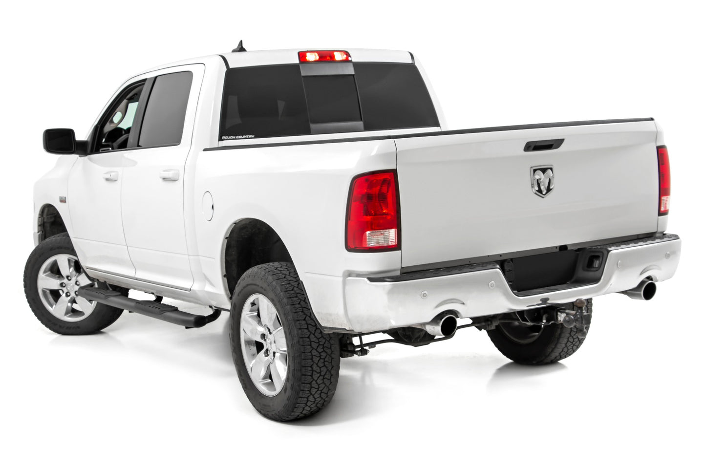 Oval Nerf Step Crew Cab Black Ram 1500/2500/3500 2WD/4WD (2010-2025 & Classic) Rough Country-2
