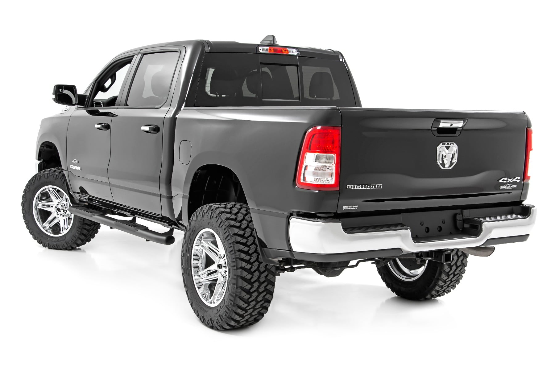 Oval Nerf Step Crew Cab Black Ram 1500 (19-26)/1500 TRX (21-24) Rough Country-2