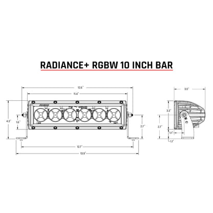 Radiance Plus 10 Inch RGBW Light Bar Rigid Industries-2