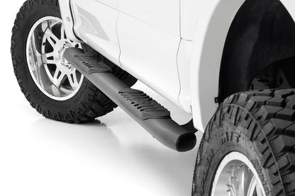 Oval Nerf Step Crew Cab Black Ford F-150/Lightning/F-250/F-350/Raptor (15-26) Rough Country