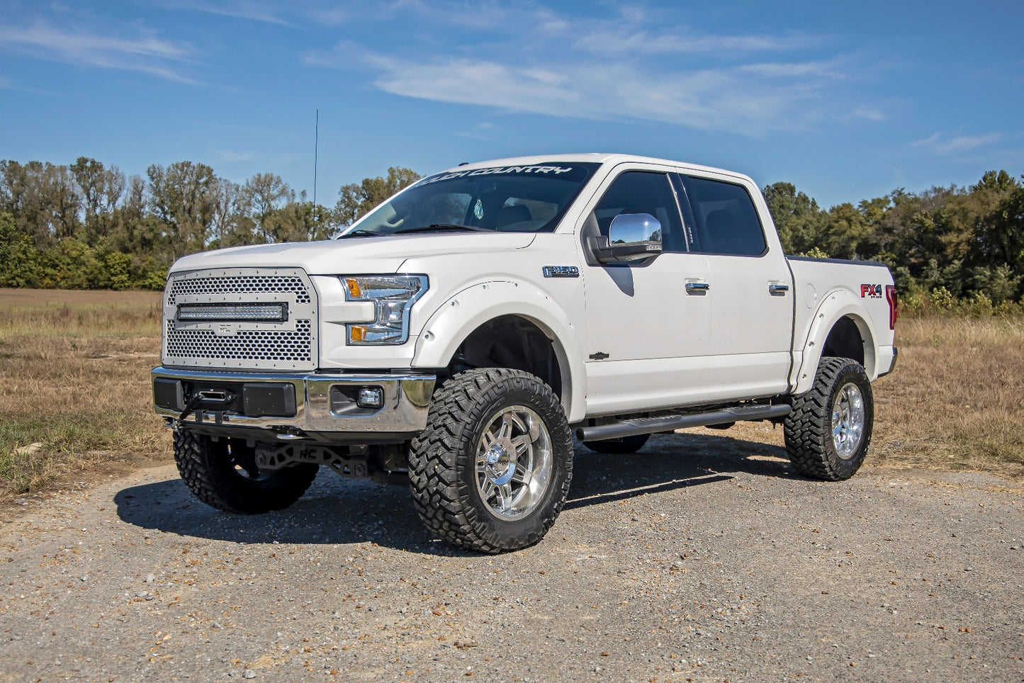 Oval Nerf Step Crew Cab Black Ford F-150/Lightning/F-250/F-350/Raptor (15-26) Rough Country-4