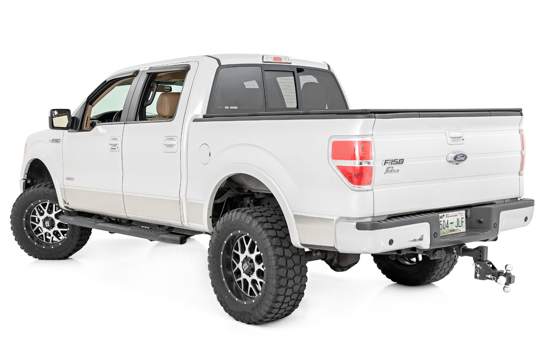 Oval Nerf Step Crew Cab Black Ford F-150 2WD/4WD (2009-2014) Rough Country-1