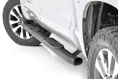 Oval Nerf Step Crew Cab Black Toyota Tundra 2WD/4WD (2007-2021) Rough Country