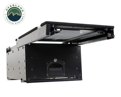 Camping Cargo Box With Slide Out Drawer & Working Station Overland Vehicle Systems-2
