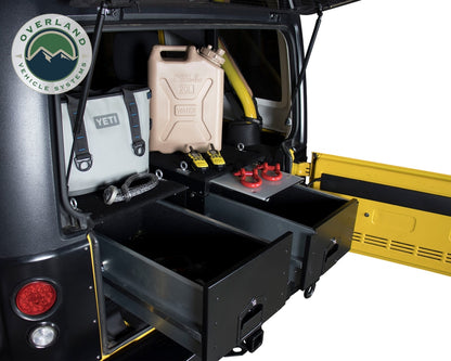 Camping Cargo Box With Slide Out Drawer & Working Station Overland Vehicle Systems-3