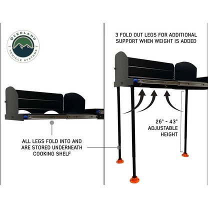 Cargo Box Kitchen With Slide Out Sink, Cooking Shelve and Slide Out Work Station Overland Vehicle Systems-3