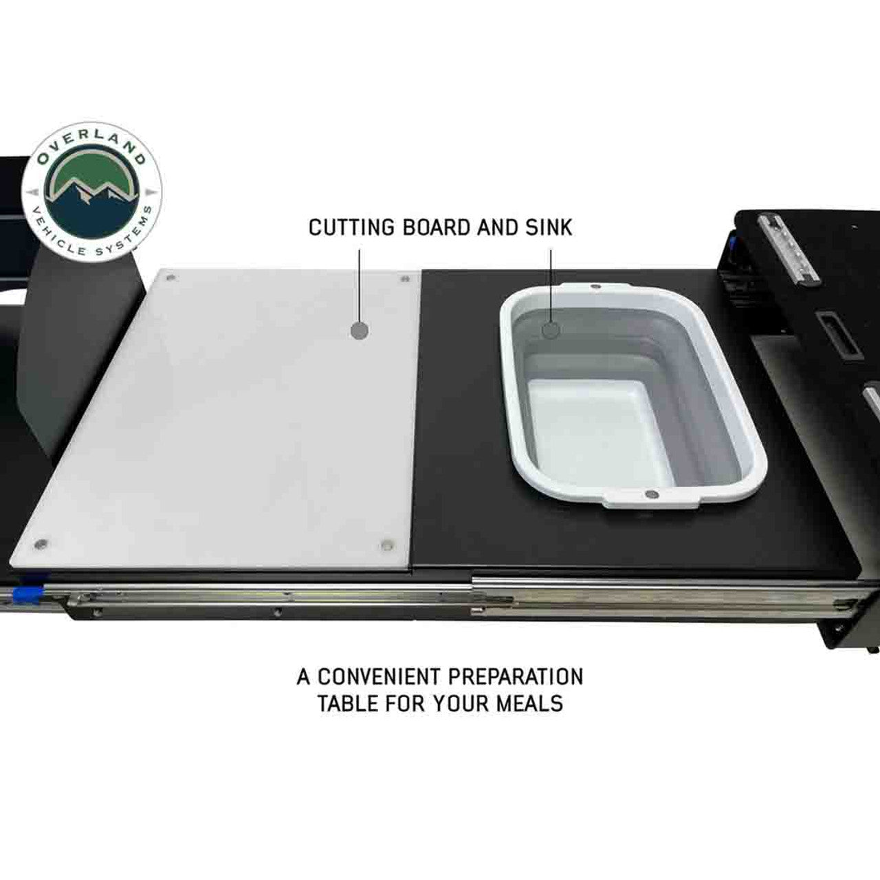 Cargo Box Kitchen With Slide Out Sink, Cooking Shelve and Slide Out Work Station Overland Vehicle Systems-5