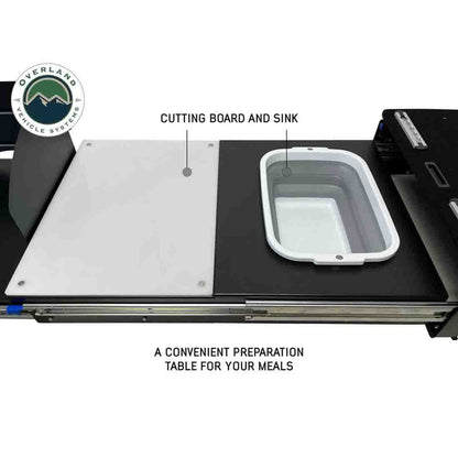 Cargo Box Kitchen With Slide Out Sink, Cooking Shelve and Slide Out Work Station Overland Vehicle Systems-5