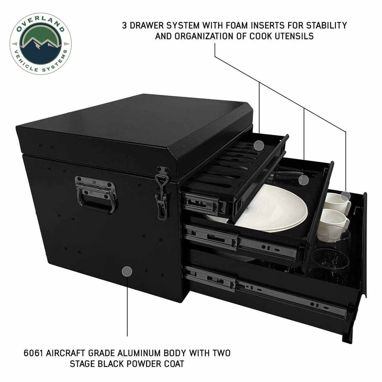 Kitchen Kit - 39 Piece Utensil, Aluminum Storage Box With Custom Cut Foam Overland Vehicle Systems-1