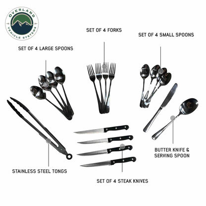 Kitchen Kit - 39 Piece Utensil, Aluminum Storage Box With Custom Cut Foam Overland Vehicle Systems-8