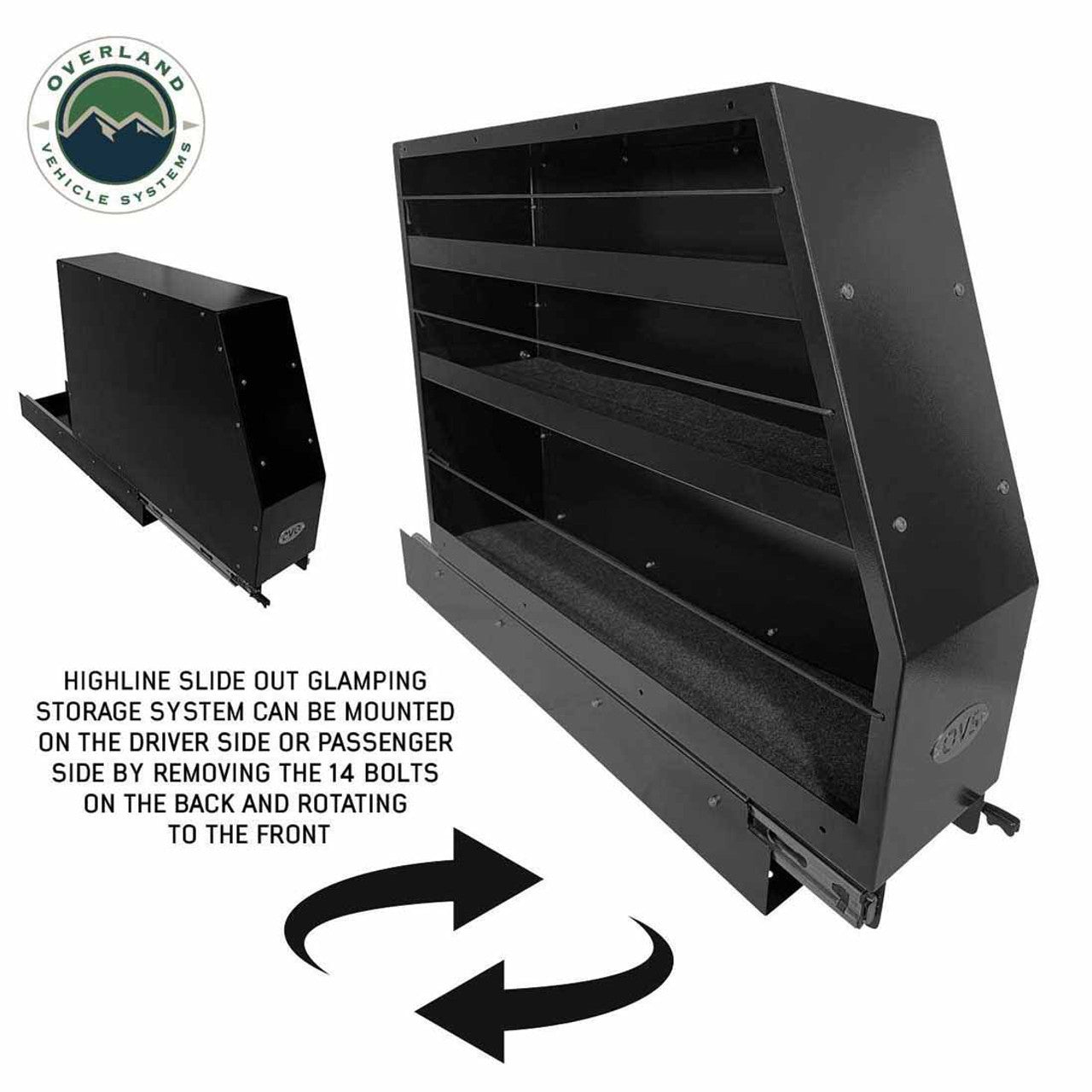 Highline Slide Out Camping Storage System Overland Vehicle Systems-9