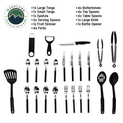 Kitchen Kit 24 Piece Cooking and Utensil Kit Hanging Carrying Case Overland Vehicle Systems-3