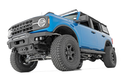 Oval Nerf Step 4-Door Black Ford Bronco 4WD (2021-2025) Rough Country-2