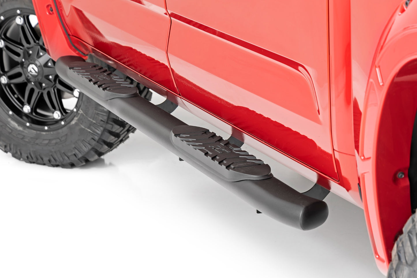 Oval Nerf Steps Crew Cab Black Toyota Tundra 2WD/4WD (2022-2026) Rough Country