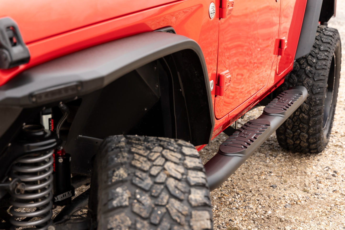 Oval Nerf Steps 4 Door Black Jeep Wrangler Unlimited 4WD (2018-2026) Rough Country-4