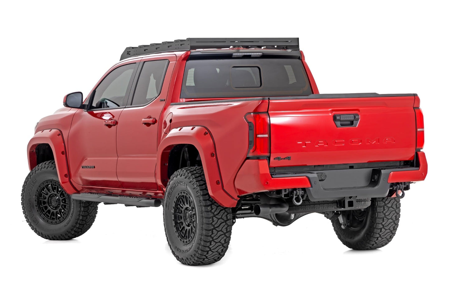 Oval Nerf Step Double Cab Black Toyota Tacoma 2WD/4WD (2024-2026) Rough Country-2