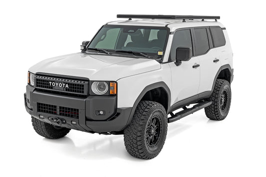 Oval Nerf Steps Black Toyota Land Cruiser 4WD (2024-2026) Rough Country-1