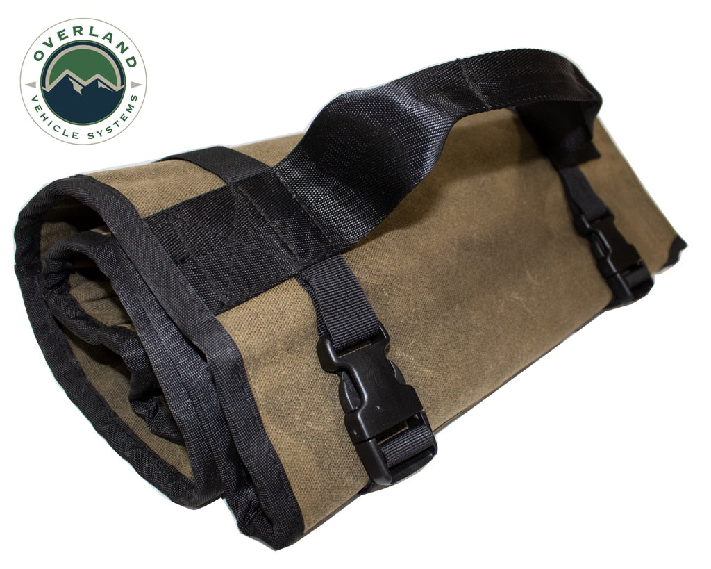 Overland Vehicle Systems Rolled General Tool Storage Bag - Waxed Canvas Overland Vehicle Systems