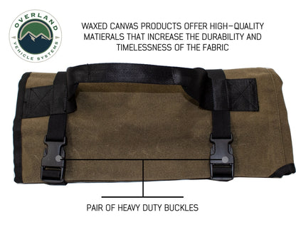 Rolled General Tool Storage Bag - Waxed Canvas Overland Vehicle Systems-1