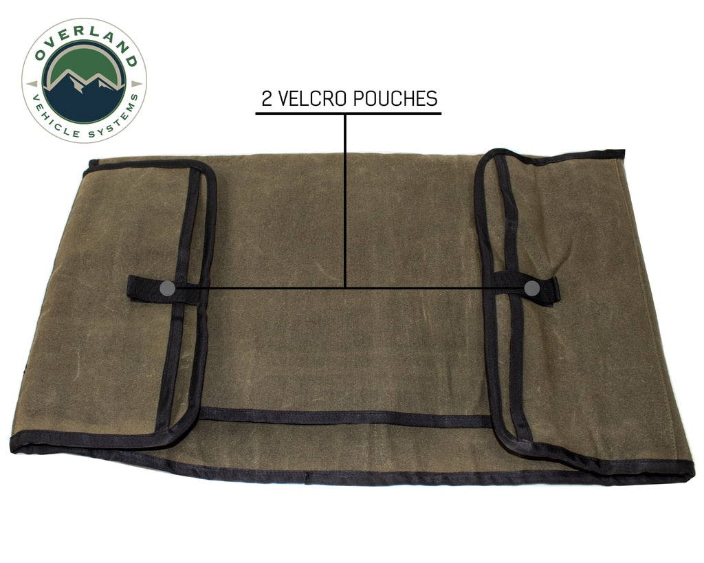 Overland Vehicle Systems Rolled General Tool Storage Bag - Waxed Canvas Overland Vehicle Systems