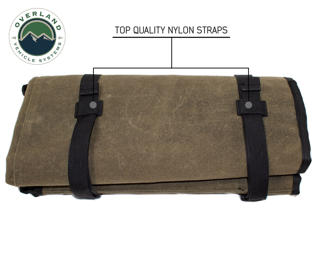 Overland Vehicle Systems Rolled General Tool Storage Bag - Waxed Canvas Overland Vehicle Systems