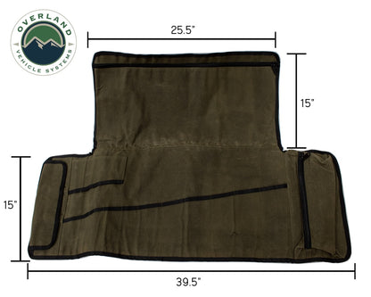 Rolled General Tool Storage Bag - Waxed Canvas Overland Vehicle Systems-6