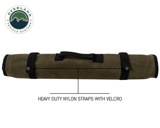 Overland Vehicle Systems Rolled Socket Organizer Storage Bag - #16 Waxed Canvas Overland Vehicle Systems