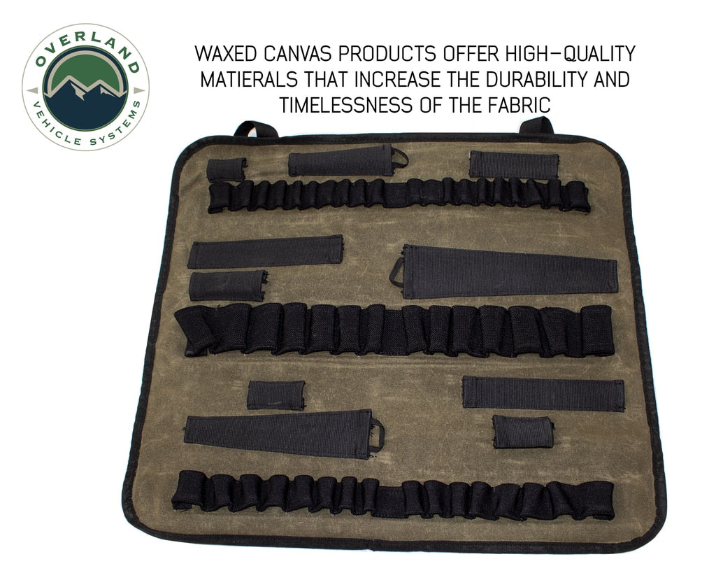 Rolled Socket Organizer Storage Bag - #16 Waxed Canvas Overland Vehicle Systems-3