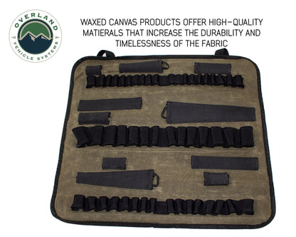 Rolled Socket Organizer Storage Bag - #16 Waxed Canvas Overland Vehicle Systems-3
