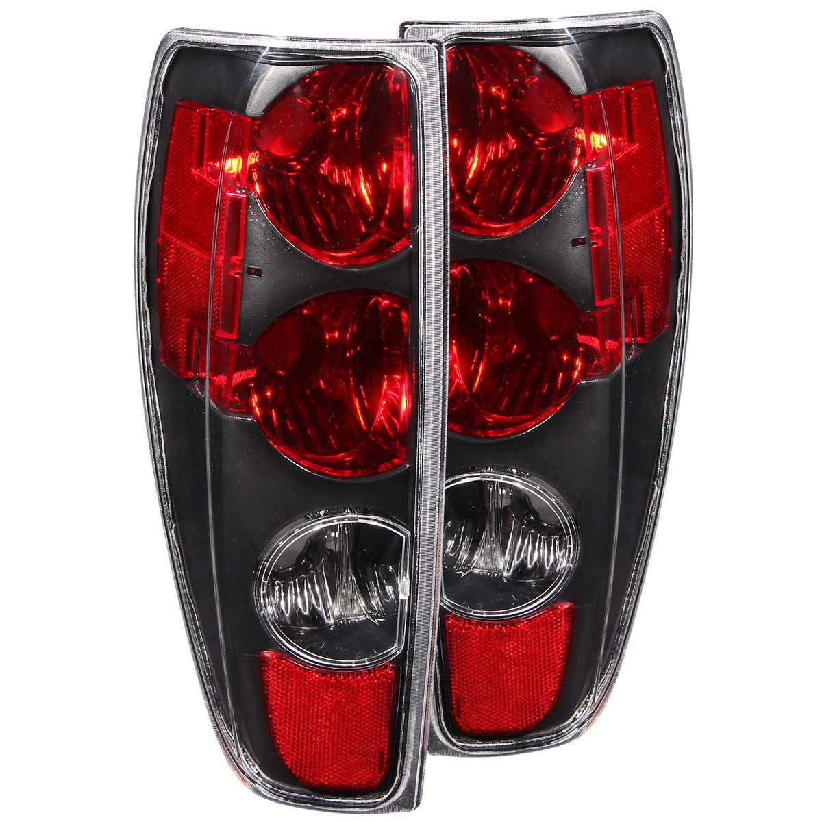 Tail Light Set Clear Lens Black Housing Pair Colorado/Canyon 2004-2012 AnzoUSA