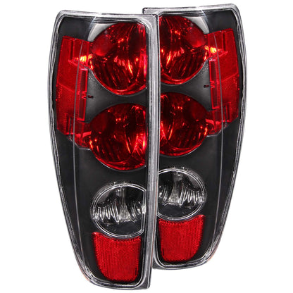 Tail Light Set Clear Lens Black Housing Pair Colorado/Canyon 2004-2012 AnzoUSA