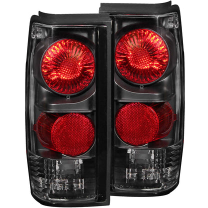 Tail Light Set Clear Lens Black Housing Pair Chevrolet S10 1982-1994, GMC Sonoma 1991-1994 AnzoUSA