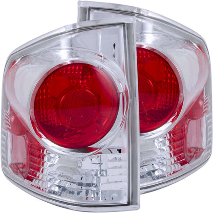 Tail Light Set Clear Lens Chrome Housing 3D Style Pair S10/Sonoma 1994-2004 AnzoUSA