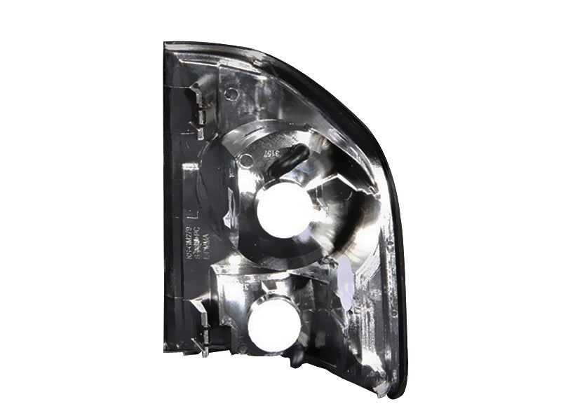 Tail Light Set Clear/Red Lens Carbon Housing 3D Style Pair S10/Sonoma 1994-2004 AnzoUSA-1
