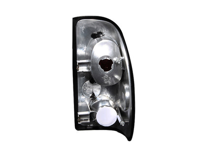 Tail Light Set Clear Lens Black Housing Pair Dodge Dakota 1997-2004 AnzoUSA-1