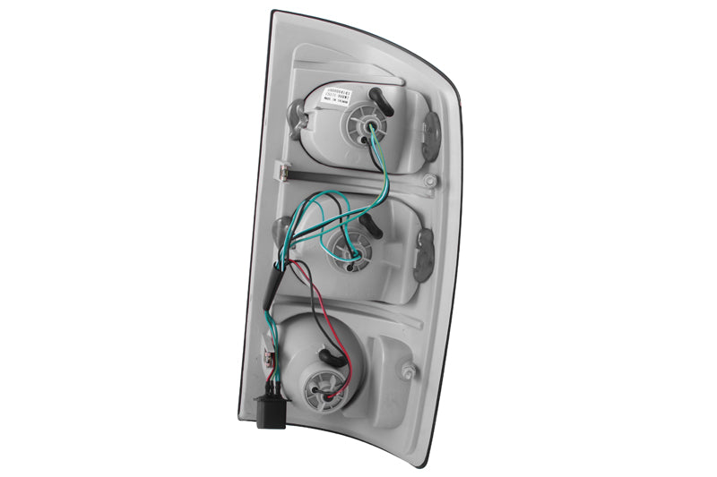 Tail Light Set Clear Lens Black Housing Pair Dodge Ram 1500 2002-2006, 2500/3500 2003-2006 AnzoUSA-1