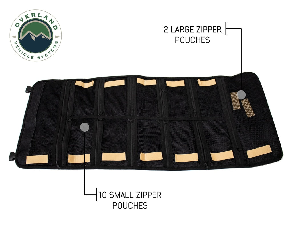 Rolled Bag First Aid - Waxed Canvas First Aid Bag for Car Overland Vehicle Systems-3