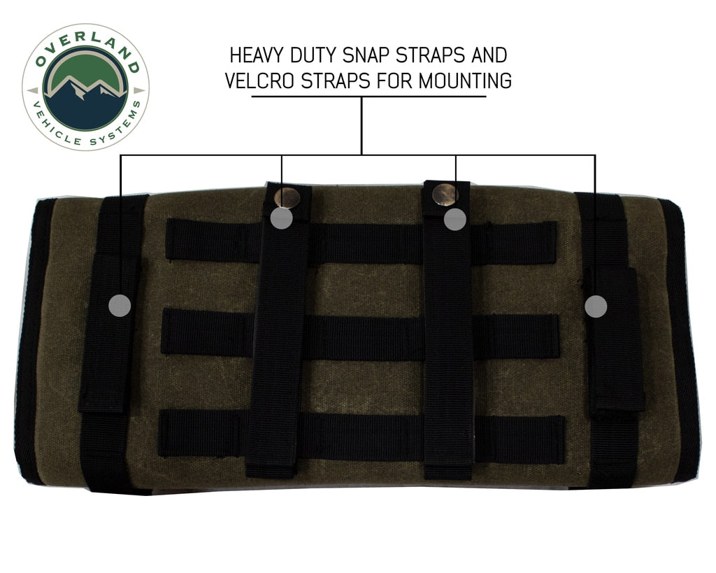 Rolled Bag First Aid - Waxed Canvas First Aid Bag for Car Overland Vehicle Systems-4