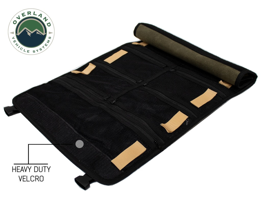 Overland Vehicle Systems Rolled Bag First Aid - Waxed Canvas First Aid Bag for Car Overland Vehicle Systems